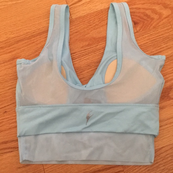 Capezio sports bra/crop top tank; built in pads - Picture 2 of 3